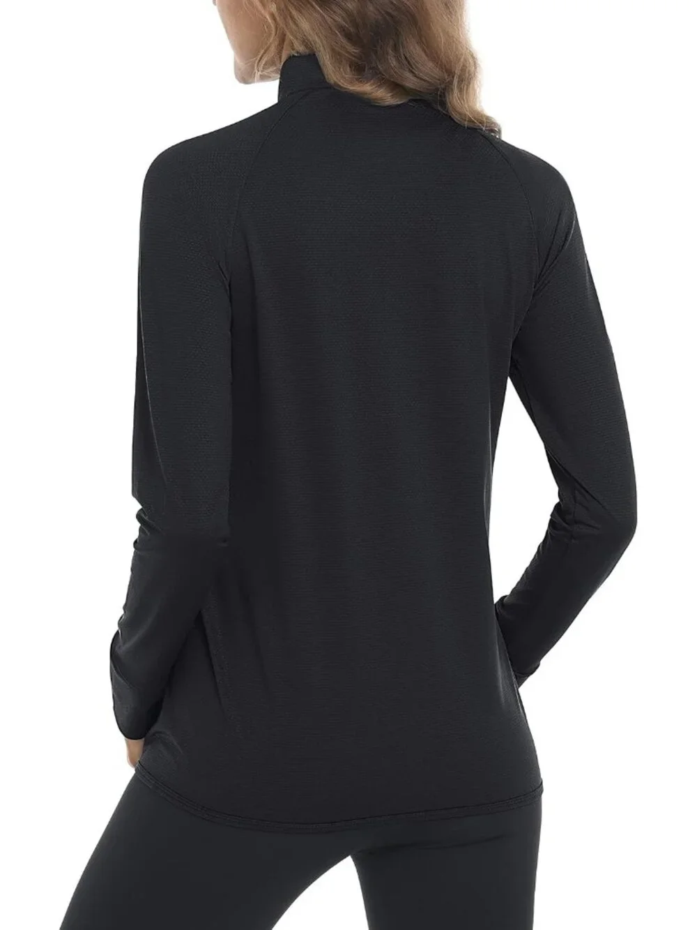 〽️Black Women's UPF 50+ Lightweight Outdoor Jacket Full Zip Athletic Sun Shirt - Picture 2 of 6
